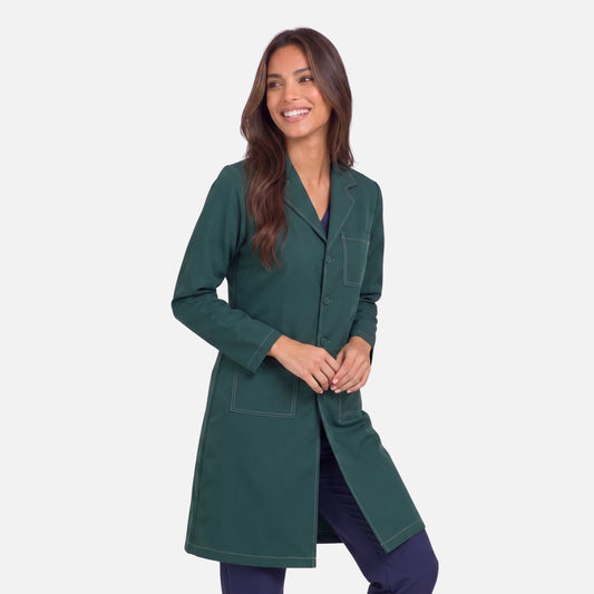 Bata Larga Pespunte Mujer | 3 Pockets