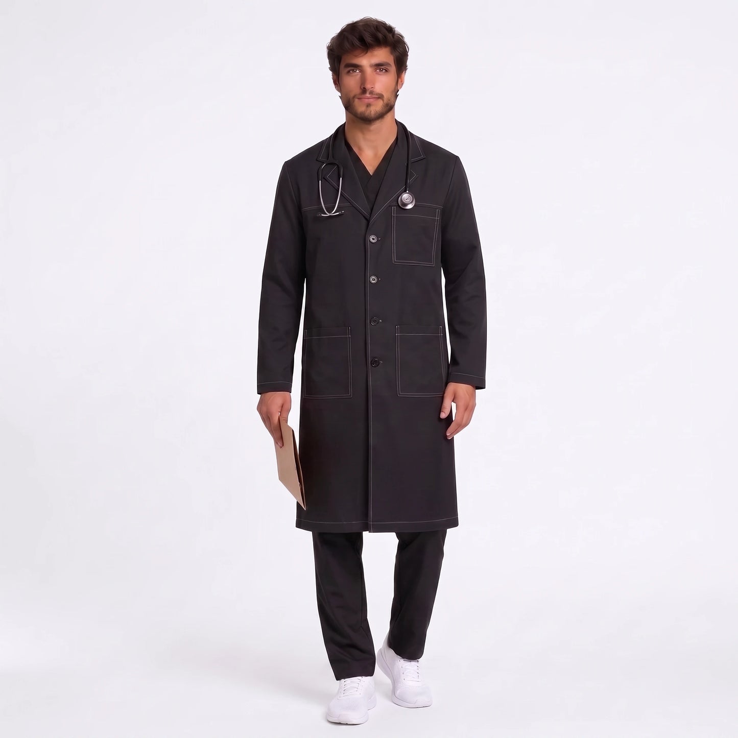 Bata Larga Pespunte Hombre | 3 Pockets
