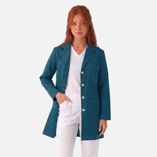 Bata Corta Pespunte Mujer | 3 Pockets