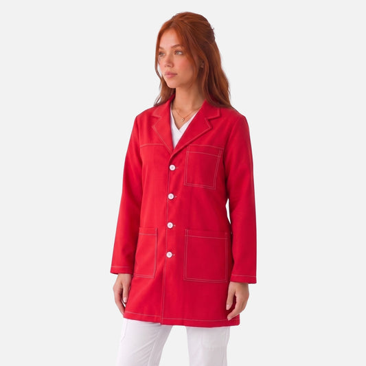 Bata Corta Pespunte Mujer | 3 Pockets