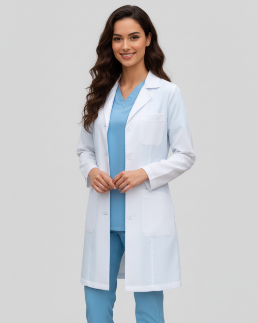 Bata Century Mujer | Tela CleëShield (Rígida)