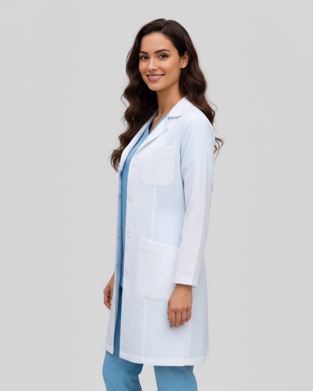 Bata Century Mujer | Tela CleëShield (Rígida)