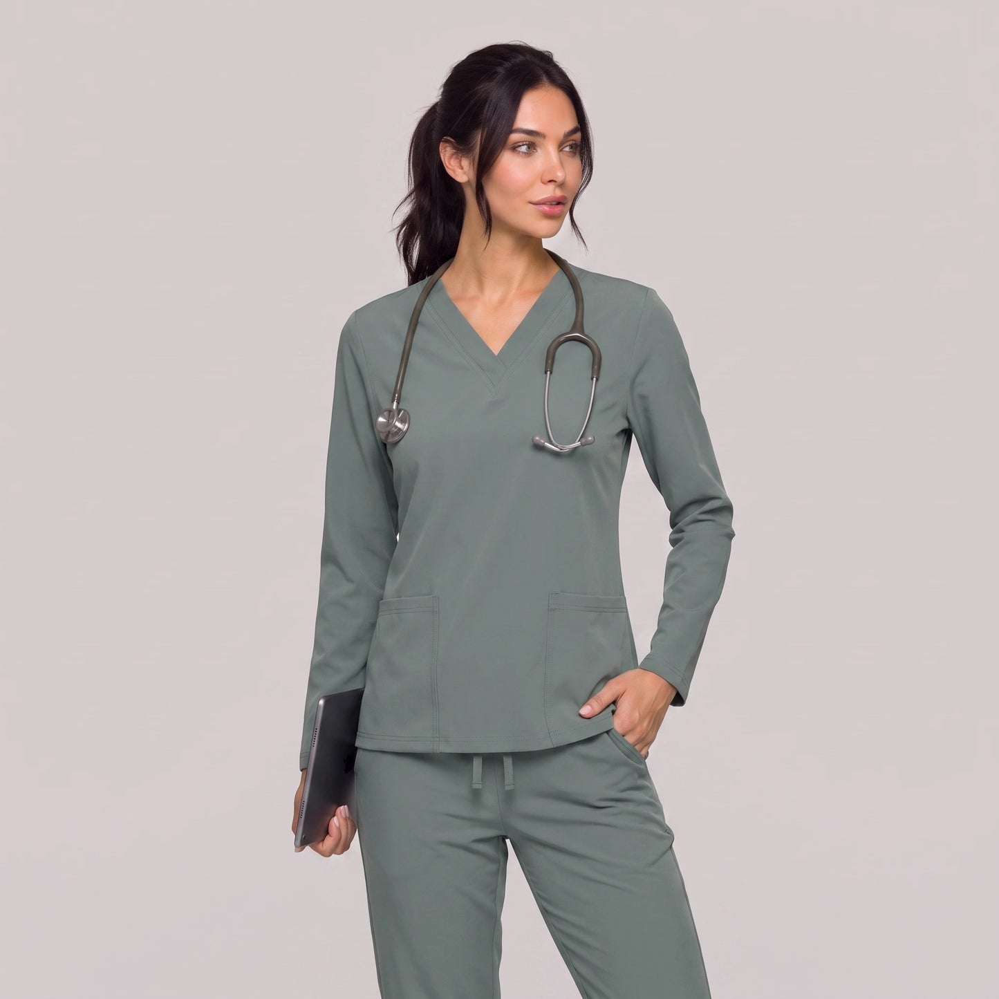 Top Manga Larga Mujer | 2 Pockets