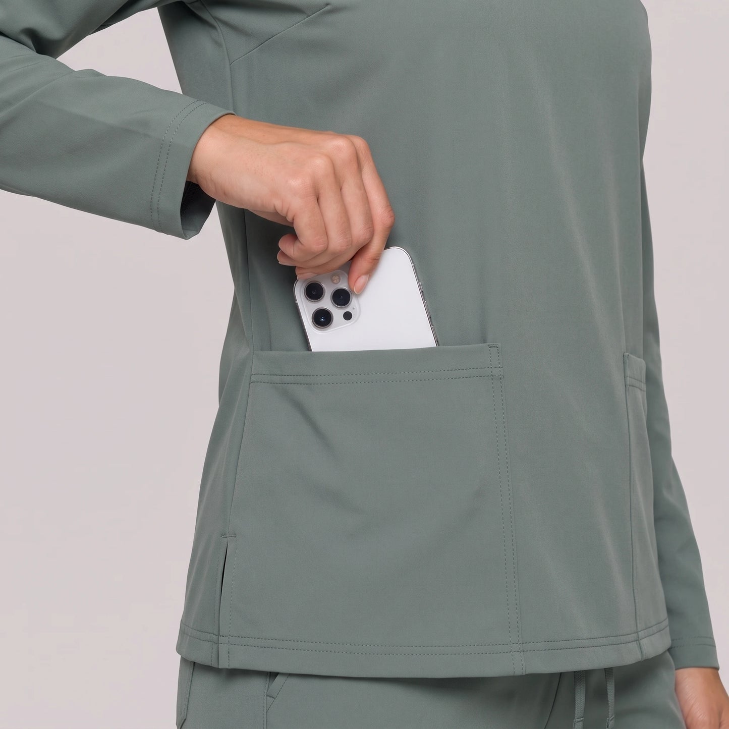Top Manga Larga Mujer | 2 Pockets