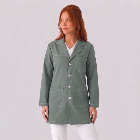 Bata Corta Pespunte Mujer | 3 Pockets