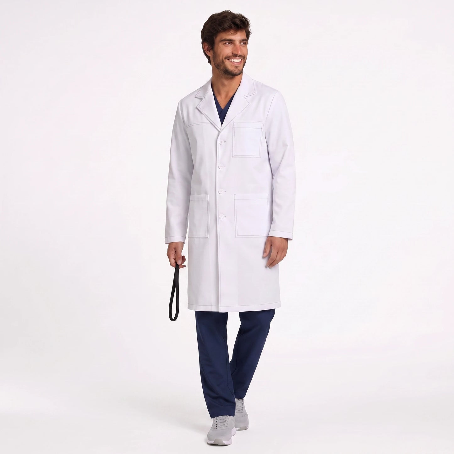 Bata Larga Pespunte Hombre | 3 Pockets