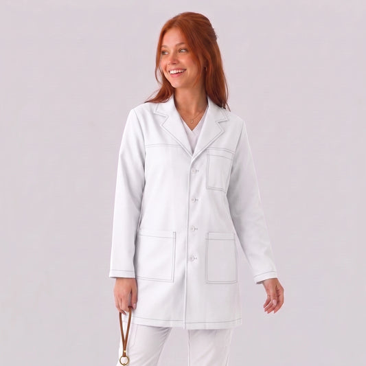 Bata Corta Pespunte Mujer | 3 Pockets