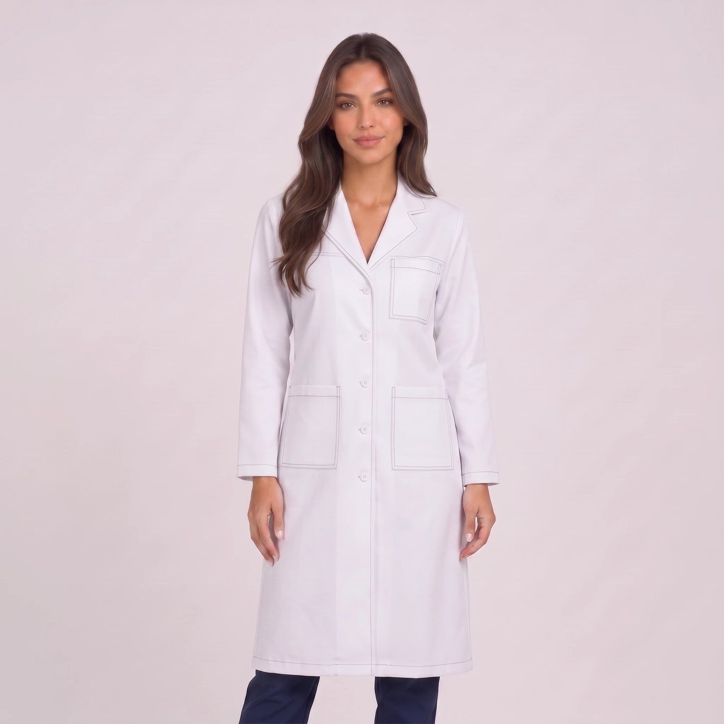 Bata Larga Prepunte Mujer | 3 Pockets