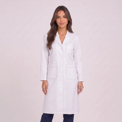 Bata Larga Prepunte Mujer | 3 Pockets