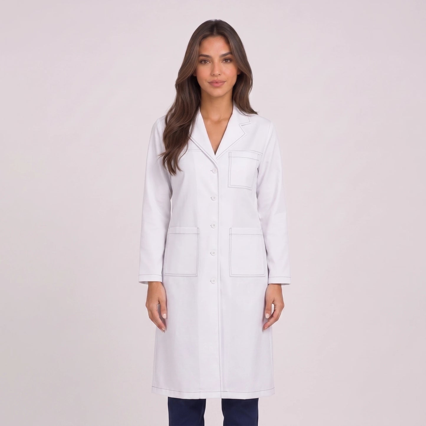 Bata Larga Prepunte Mujer | 3 Pockets