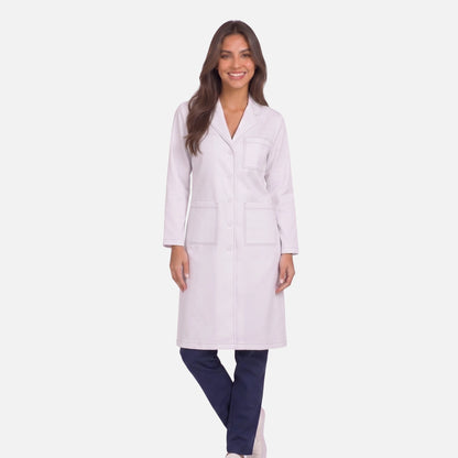 Bata Larga Pespunte Mujer | 3 Pockets
