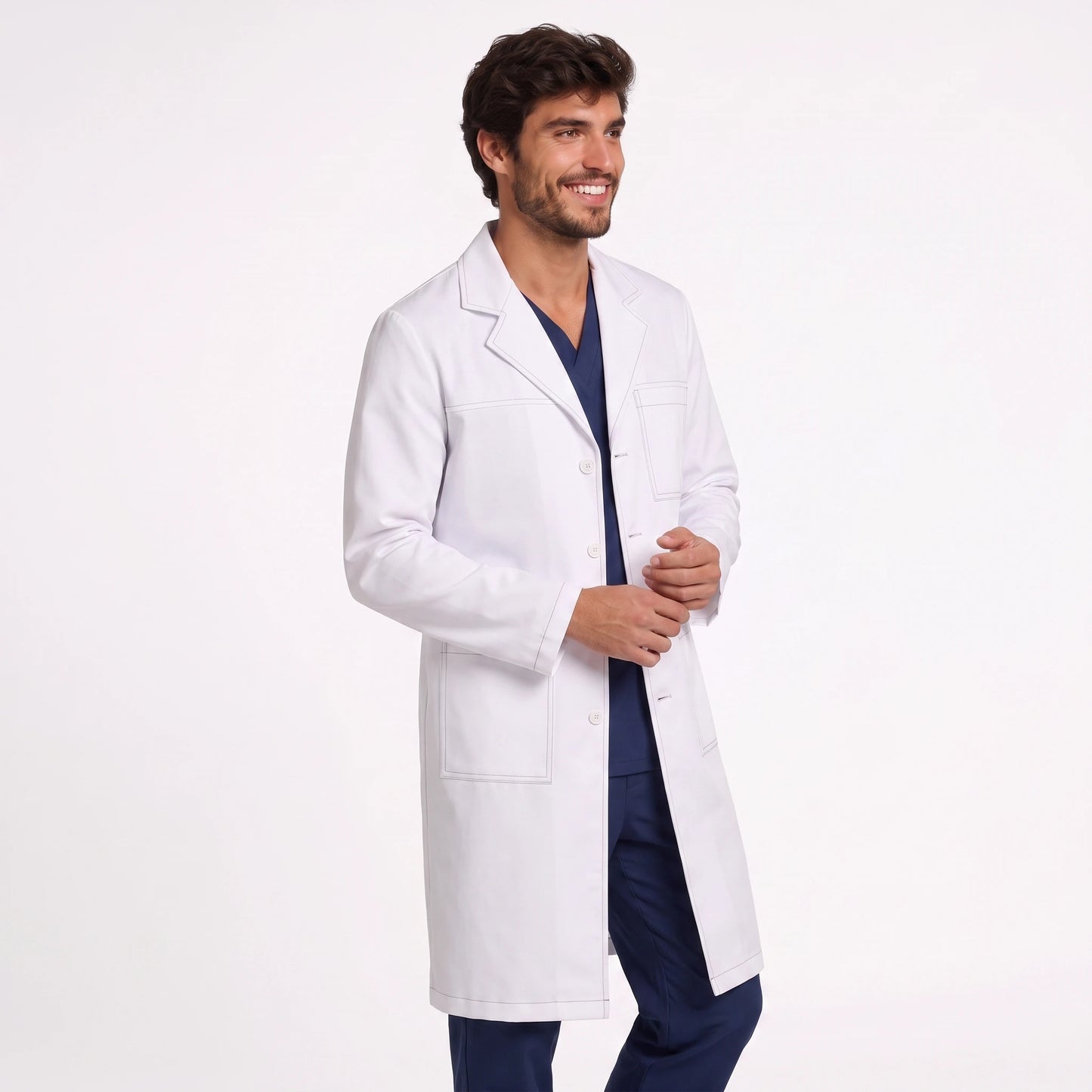 Bata Larga Pespunte Hombre | 3 Pockets