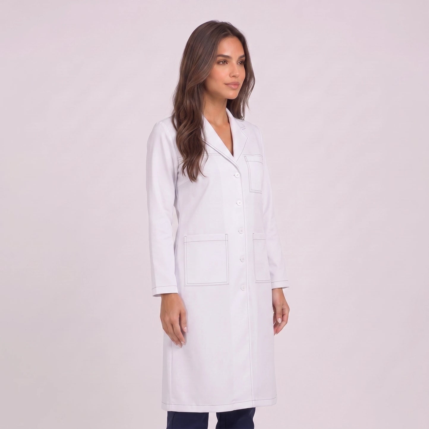 Bata Larga Prepunte Mujer | 3 Pockets