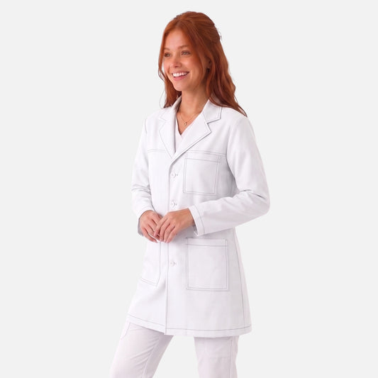Bata Corta Pespunte Mujer | 3 Pockets