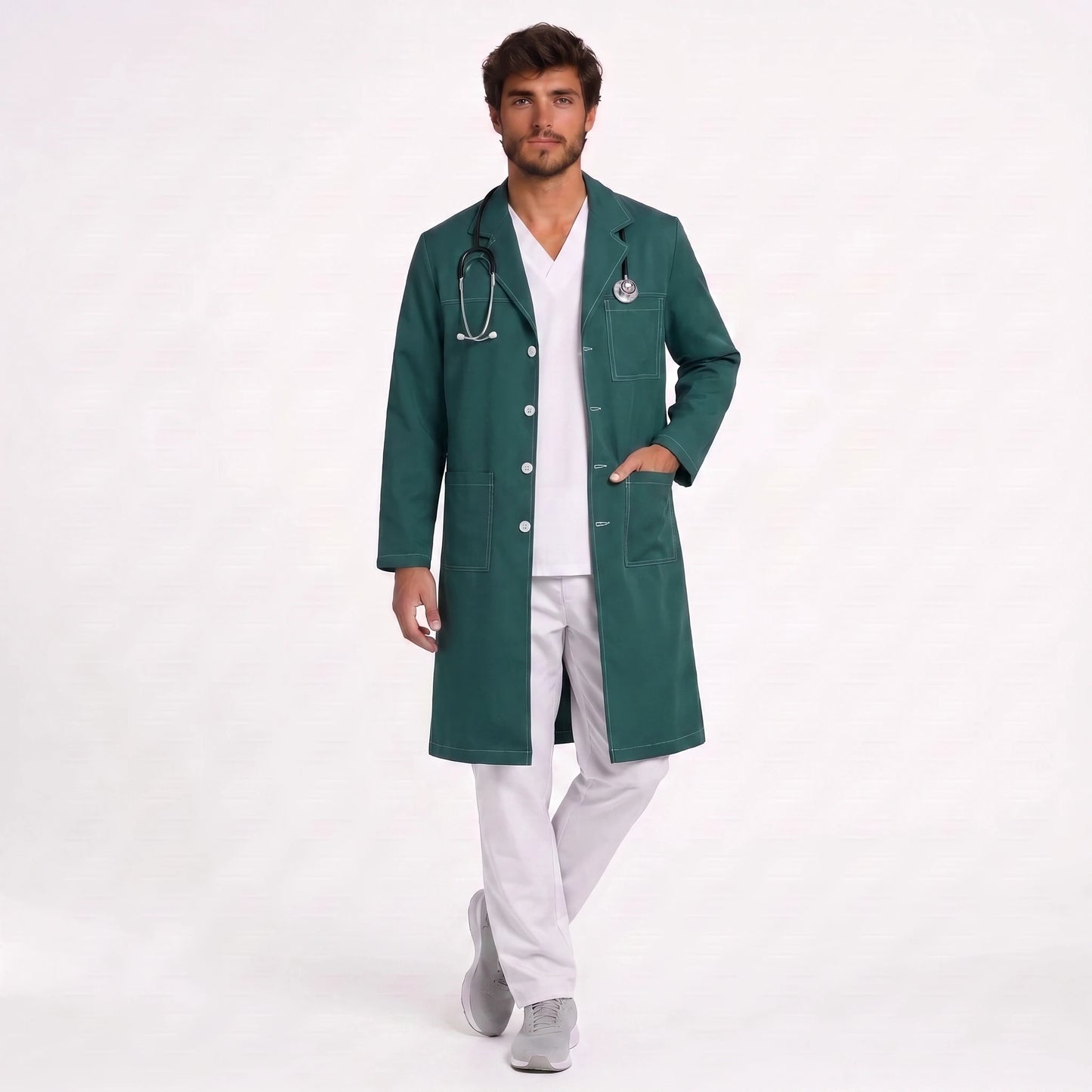Bata Larga Pespunte Hombre | 3 Pockets