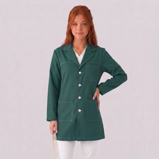 Bata Corta Pespunte Mujer | 3 Pockets