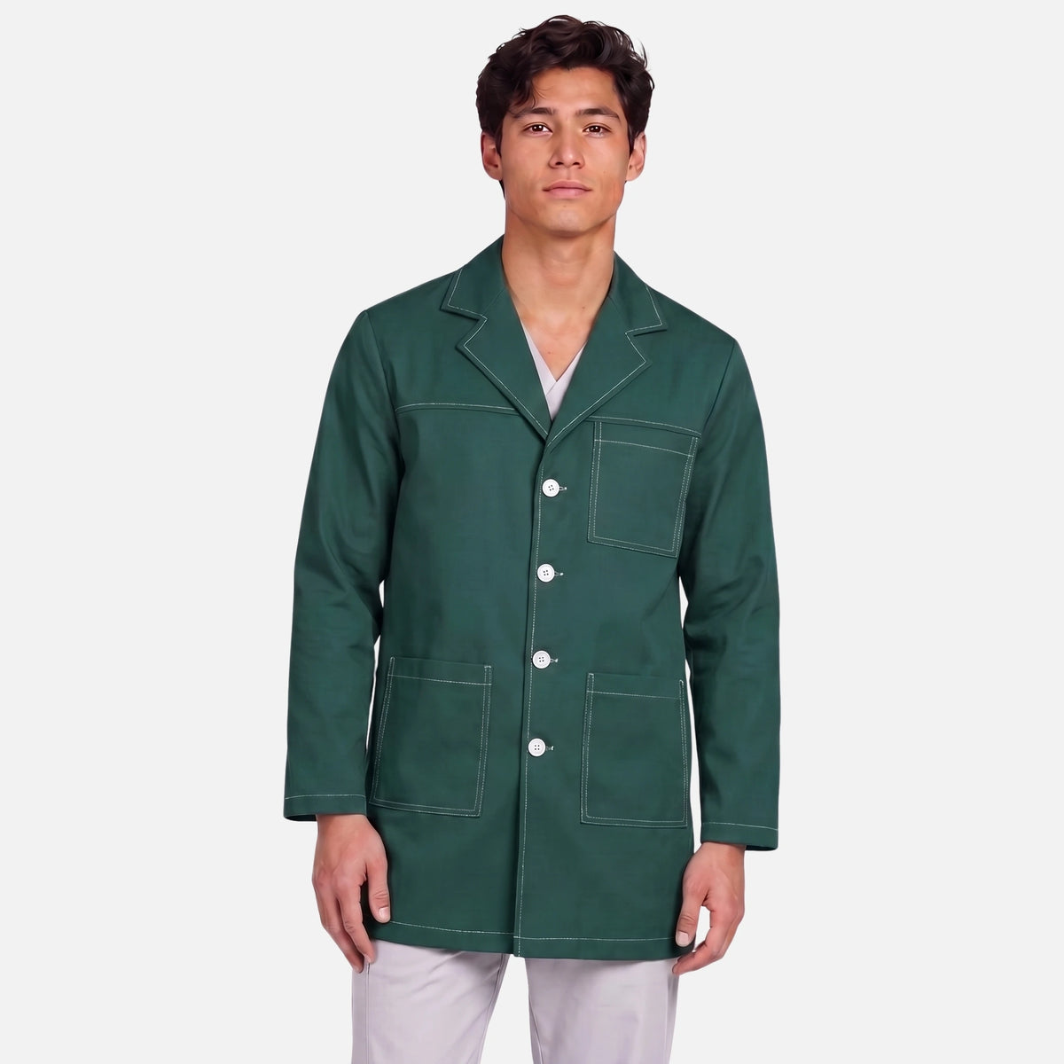 Bata Corta Pespunte Hombre | 3 Pockets