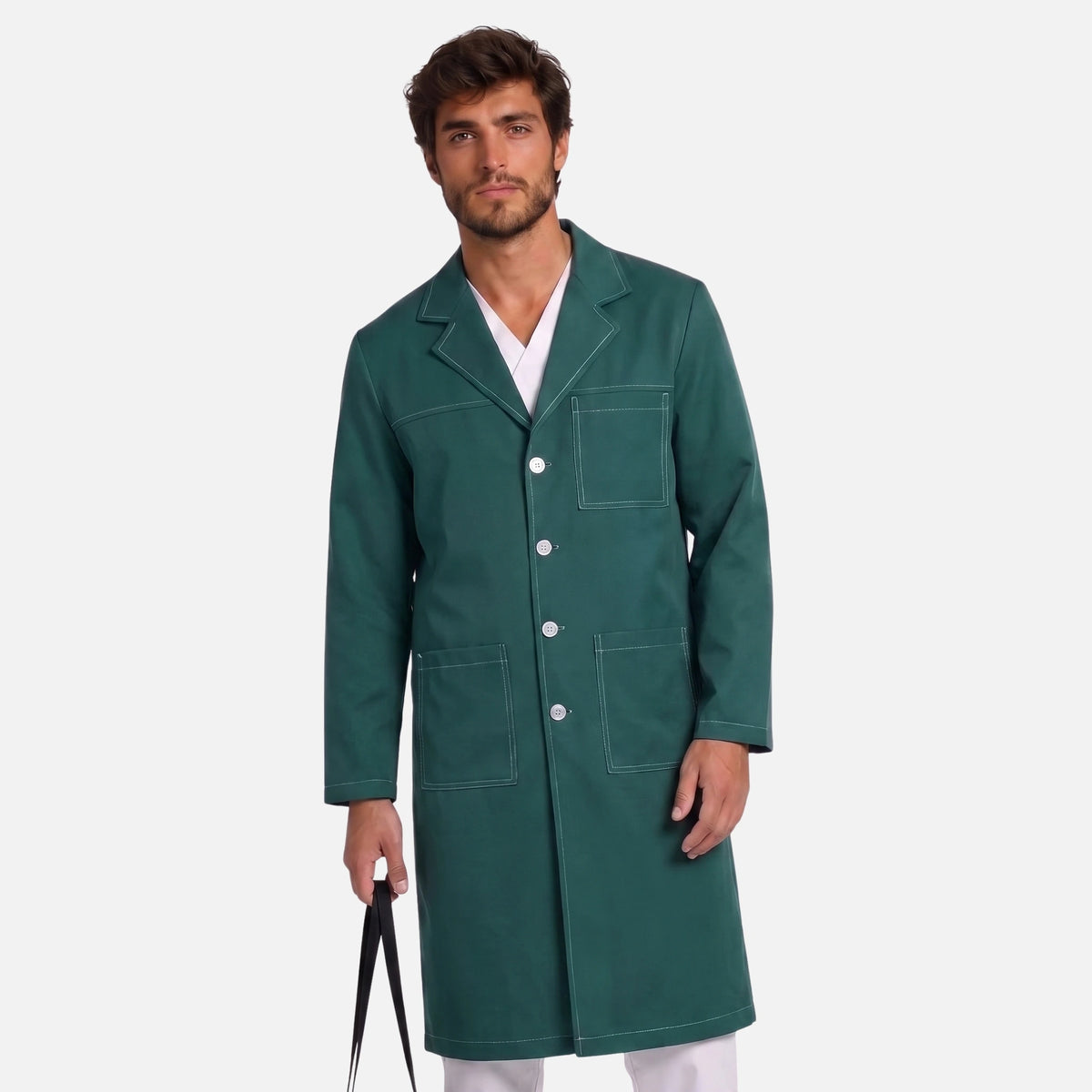 Bata Larga Pespunte Hombre | 3 Pockets
