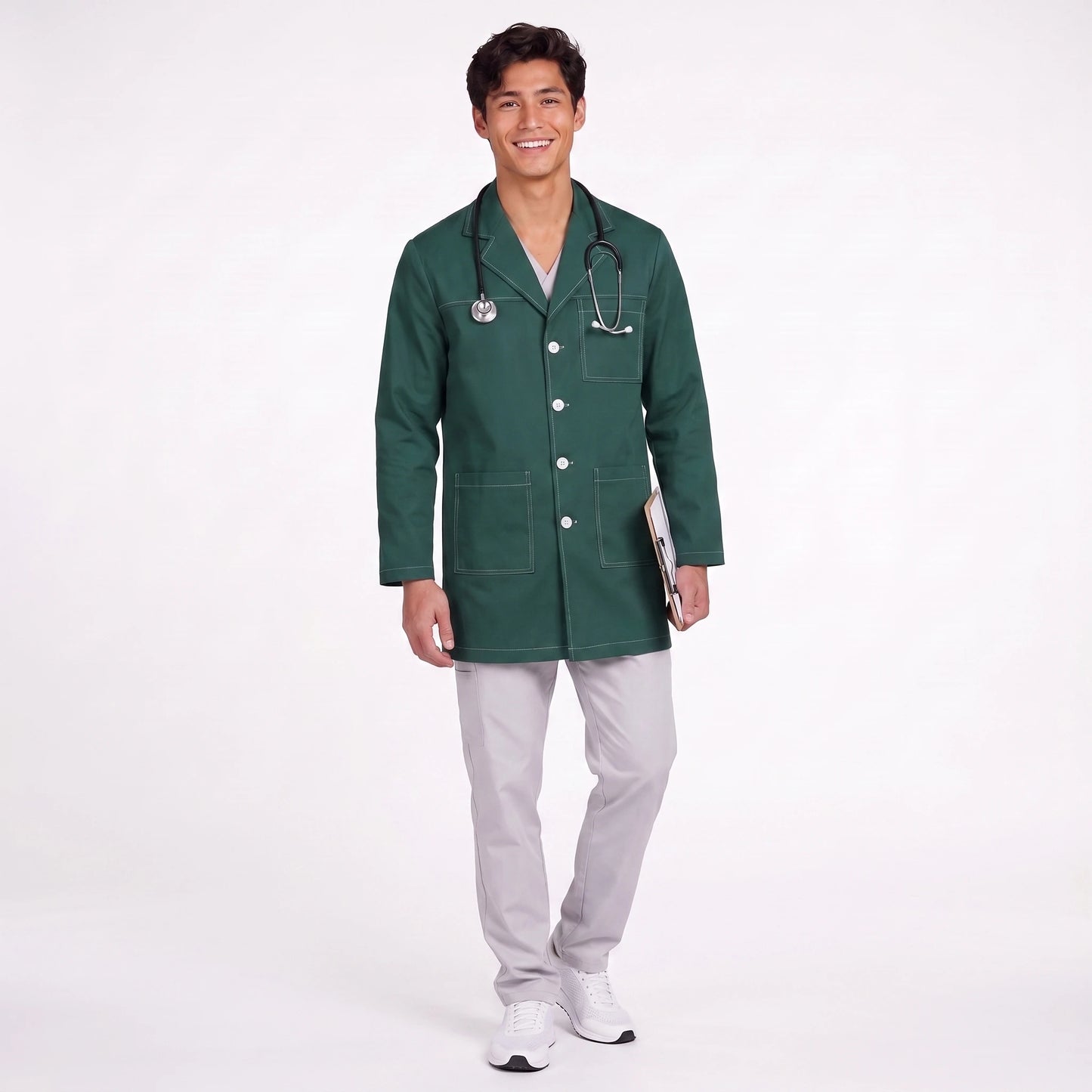 Bata Corta Pespunte Hombre | 3 Pockets
