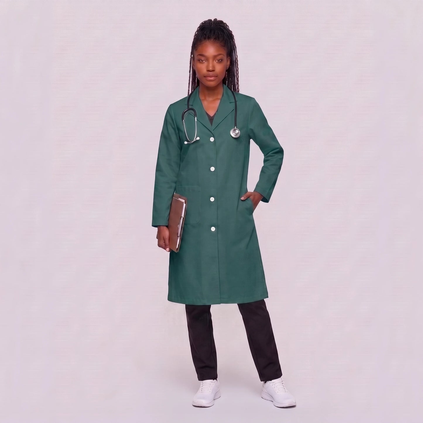 Bata Larga Essential Mujer | 3 Pockets