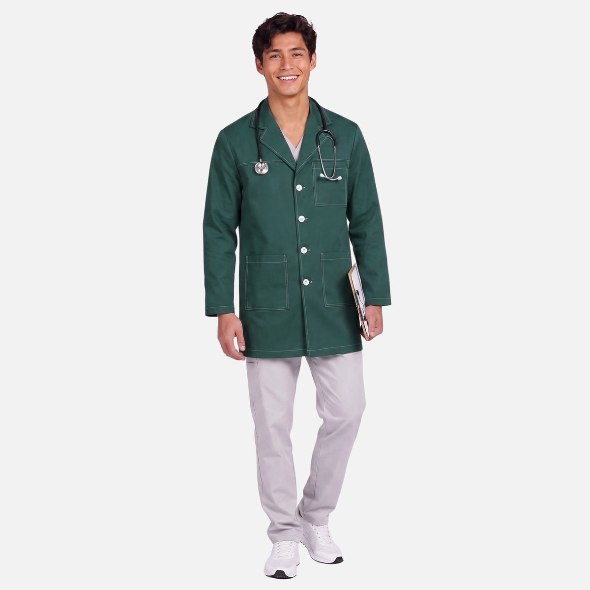 Bata Corta Pespunte Hombre | 3 Pockets