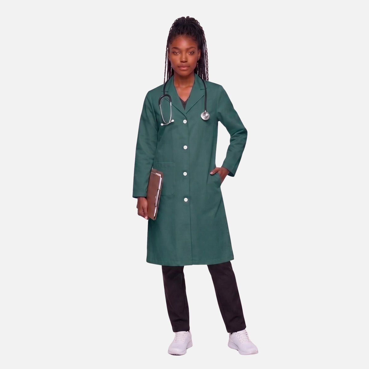 Bata Larga Essential Mujer | 3 Pockets