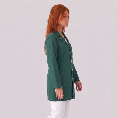 Bata Corta Pespunte Mujer | 3 Pockets