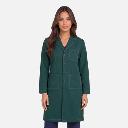 Bata Larga Pespunte Mujer | 3 Pockets