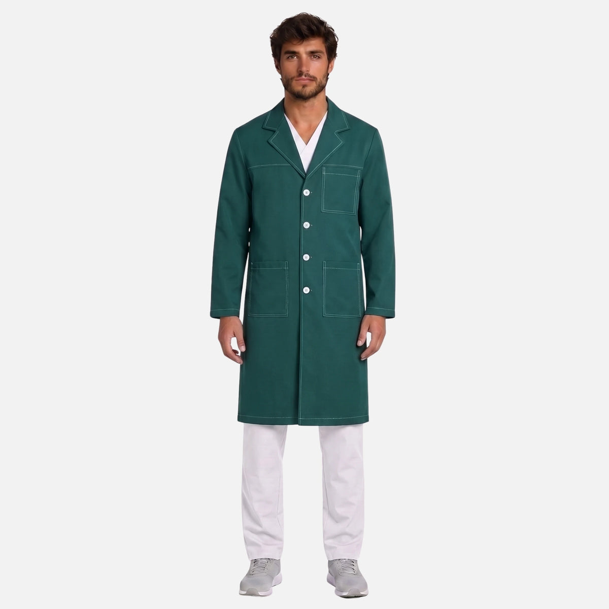 Bata Larga Pespunte Hombre | 3 Pockets