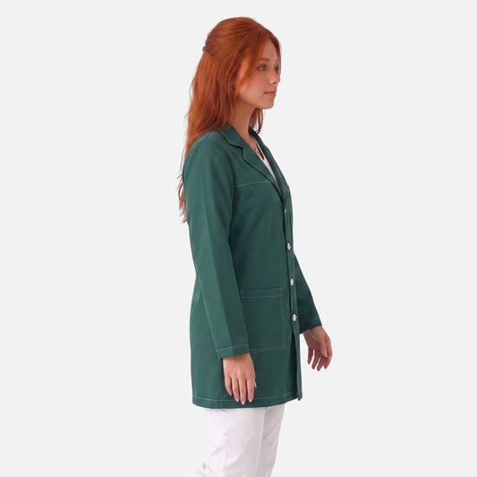 Bata Corta Pespunte Mujer | 3 Pockets