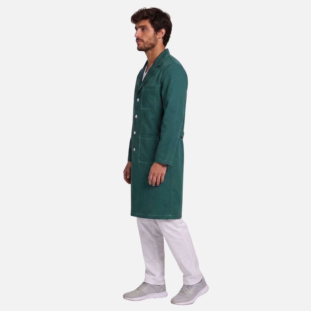 Bata Larga Pespunte Hombre | 3 Pockets