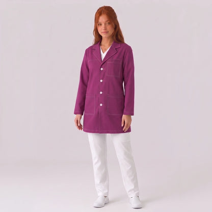 Bata Corta Pespunte Mujer | 3 Pockets