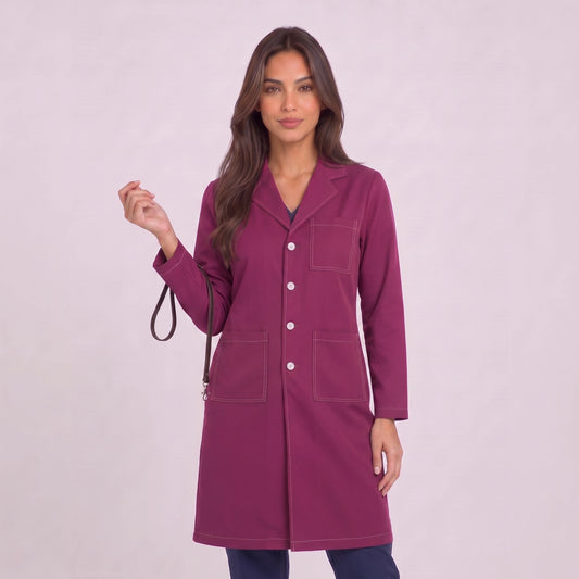 Bata Larga Prepunte Mujer | 3 Pockets