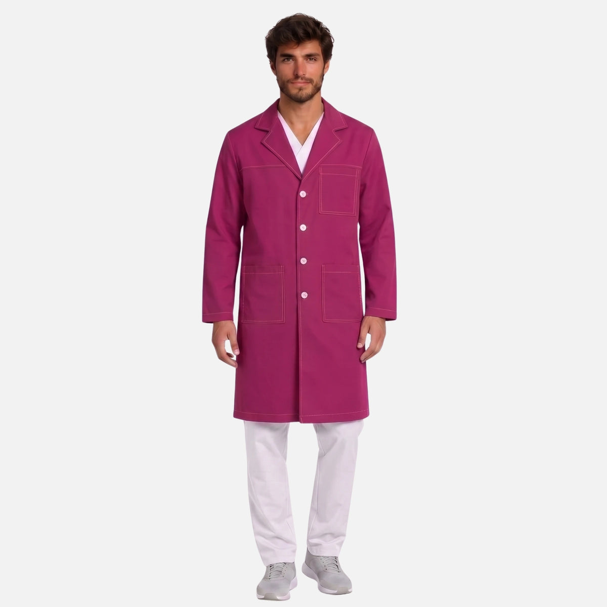 Bata Larga Pespunte Hombre | 3 Pockets