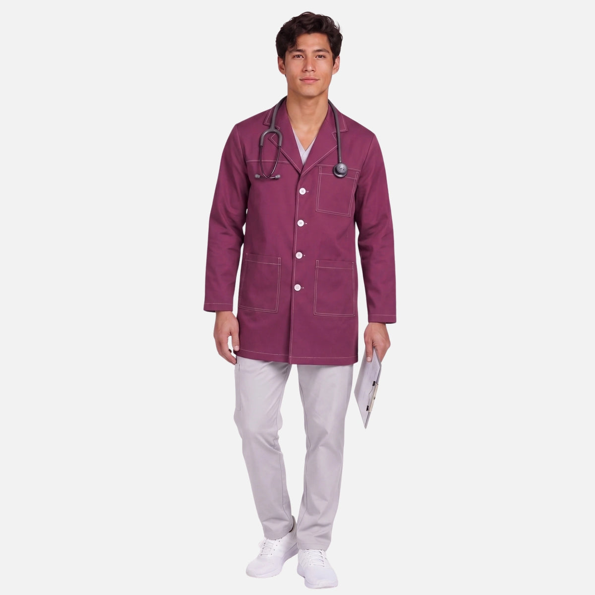 Bata Corta Pespunte Hombre | 3 Pockets