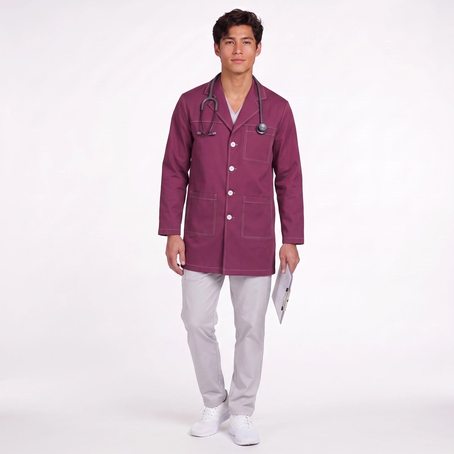 Bata Corta Pespunte Hombre | 3 Pockets