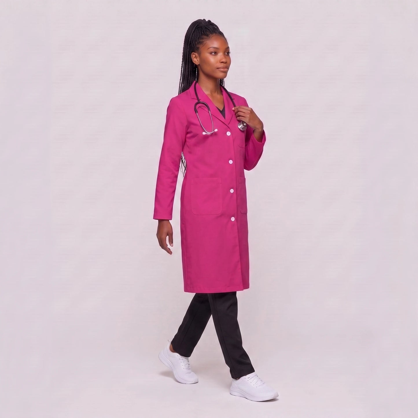 Bata Larga Essential Mujer | 3 Pockets