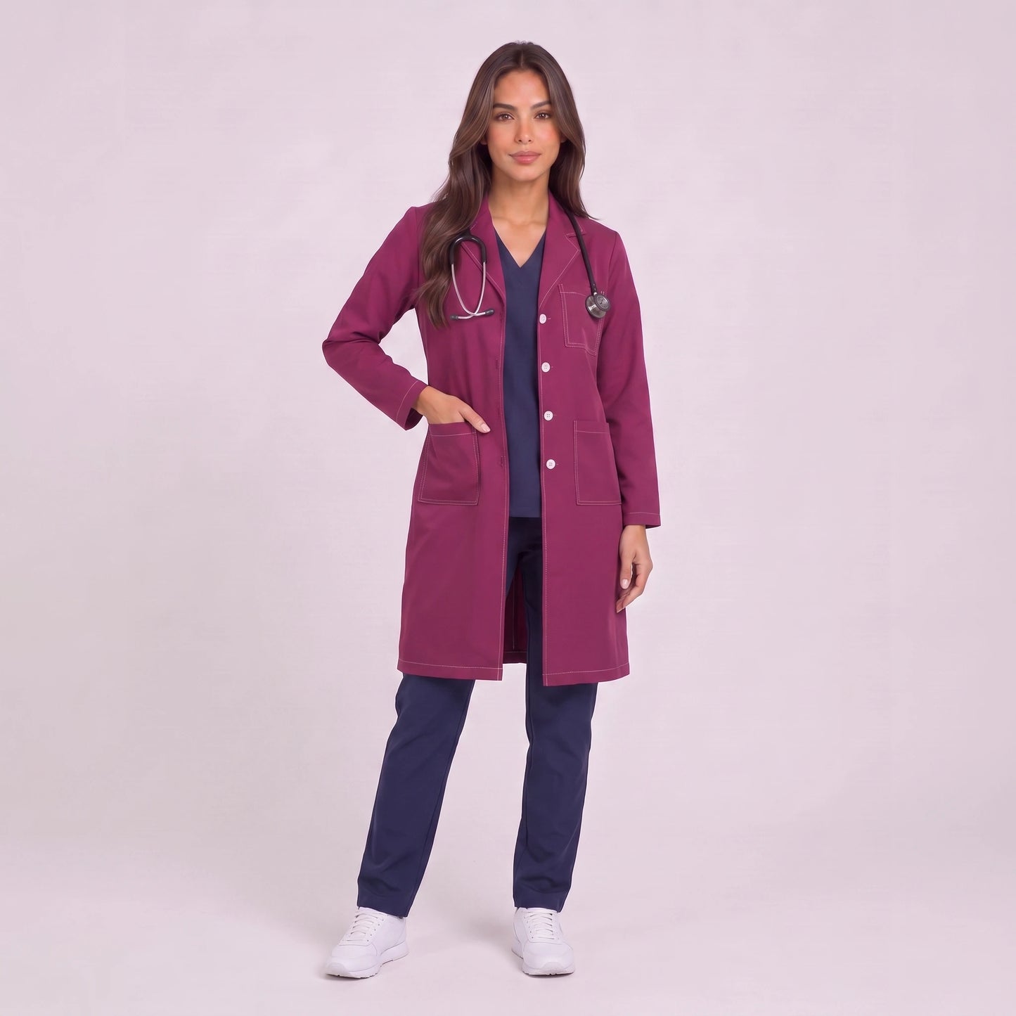 Bata Larga Prepunte Mujer | 3 Pockets