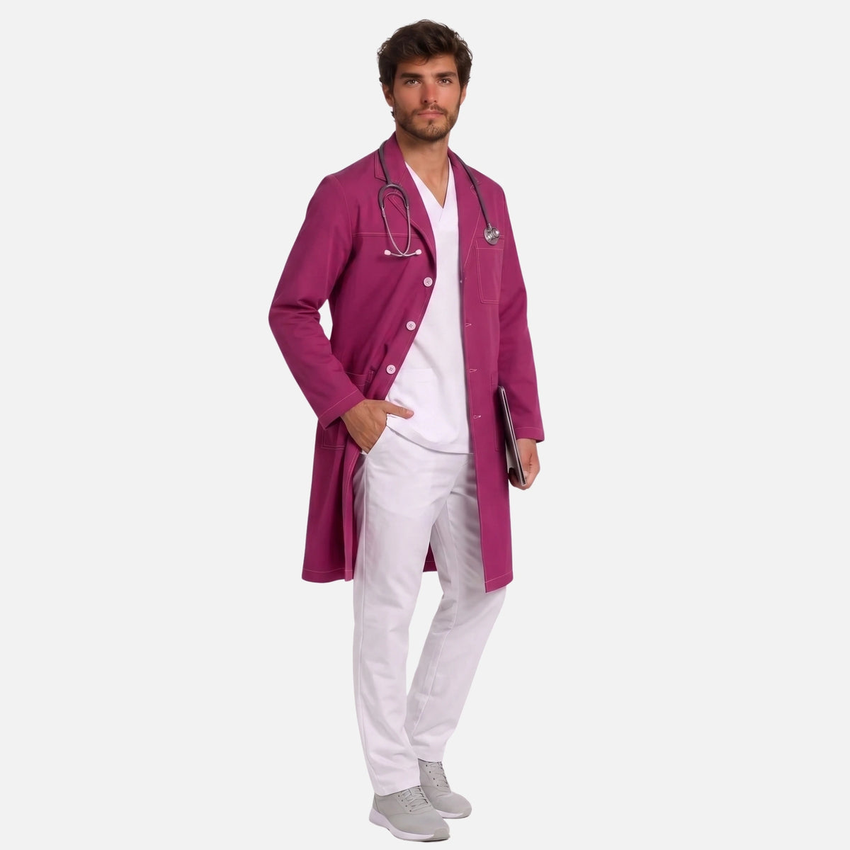 Bata Larga Pespunte Hombre | 3 Pockets