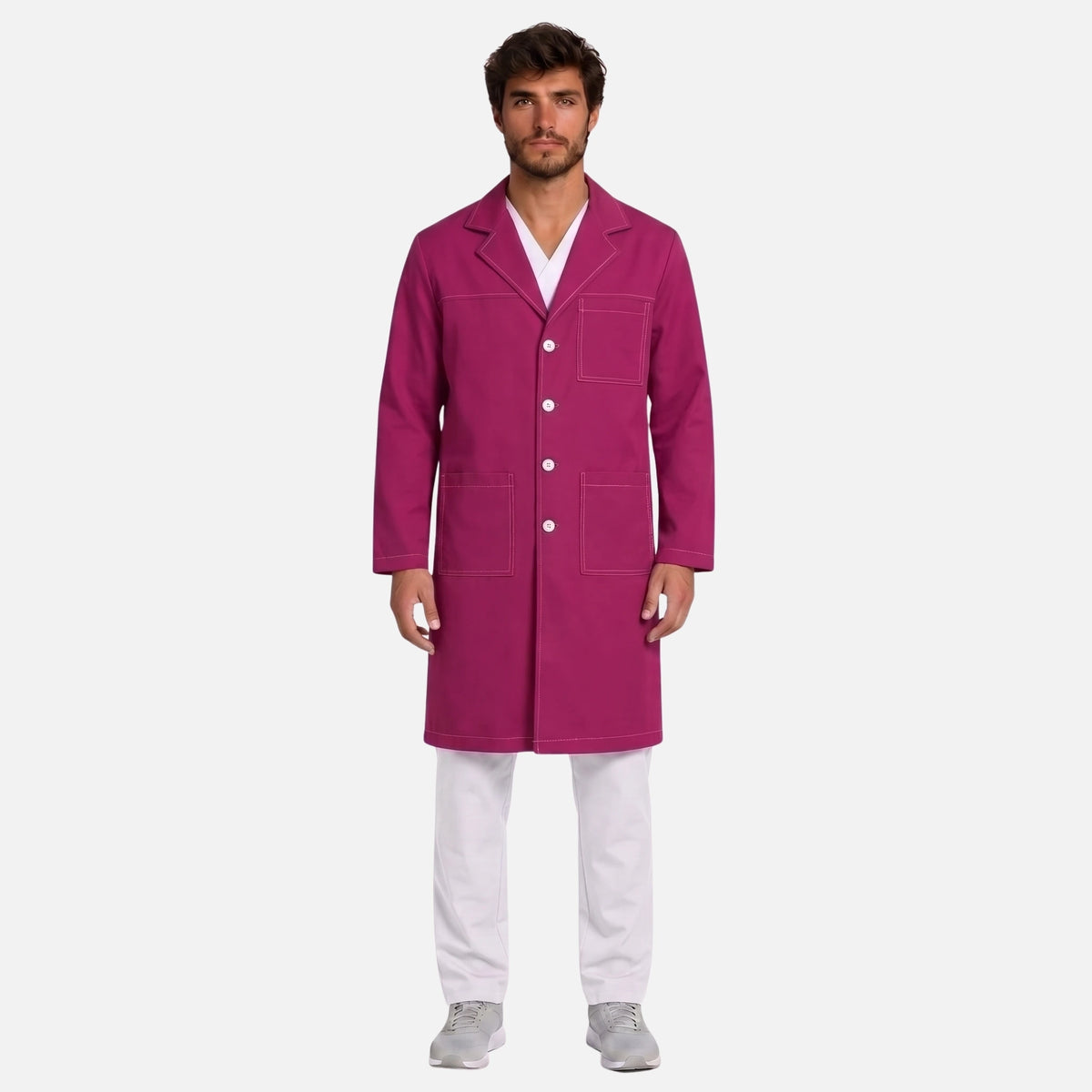 Bata Larga Pespunte Hombre | 3 Pockets