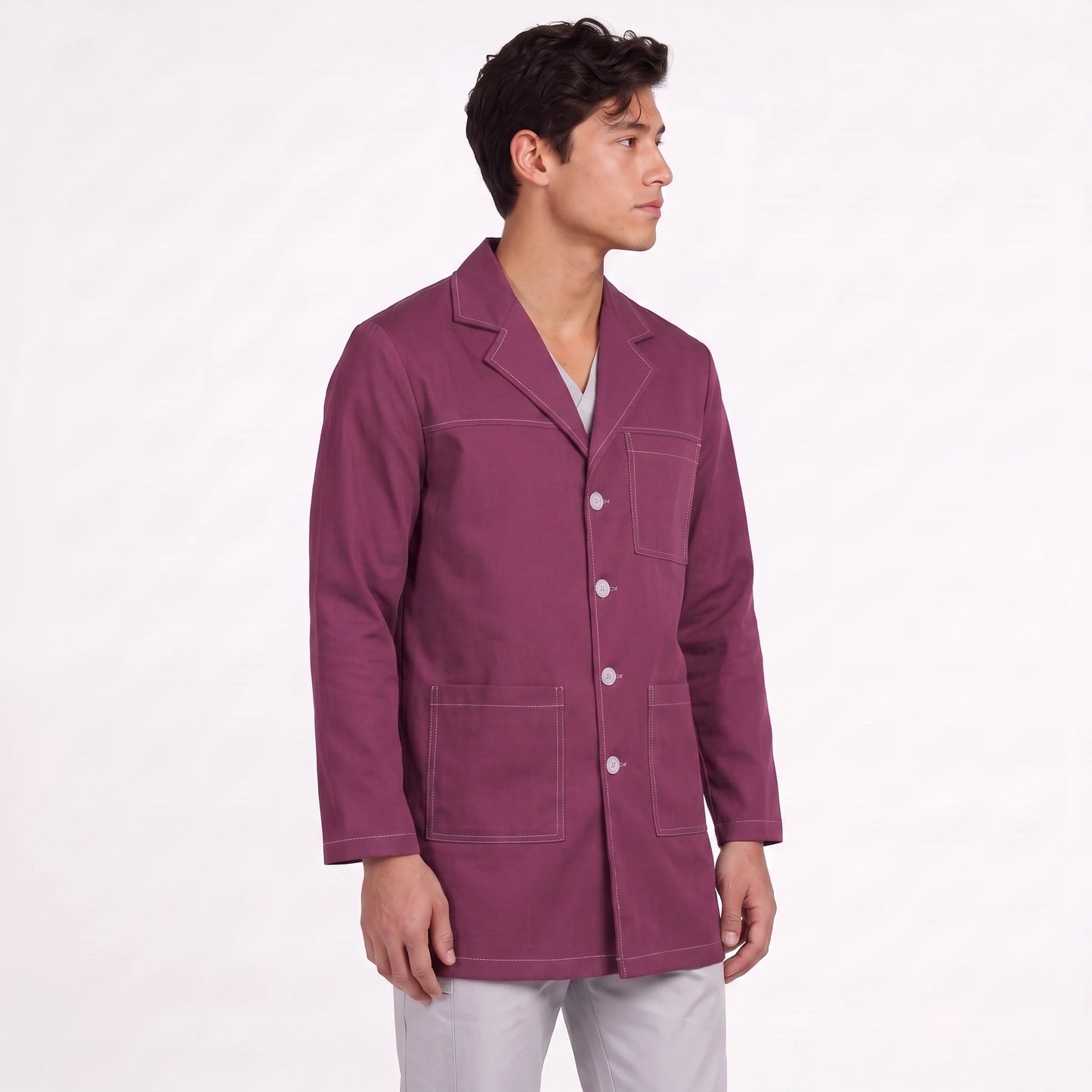 Bata Corta Pespunte Hombre | 3 Pockets