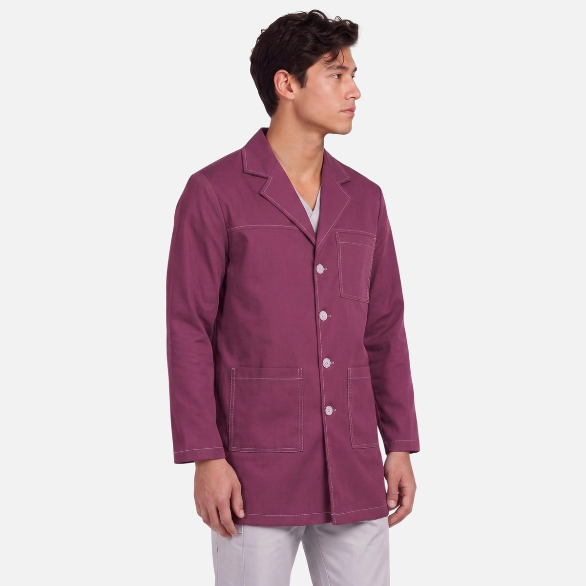 Bata Corta Pespunte Hombre | 3 Pockets