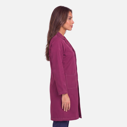 Bata Larga Pespunte Mujer | 3 Pockets