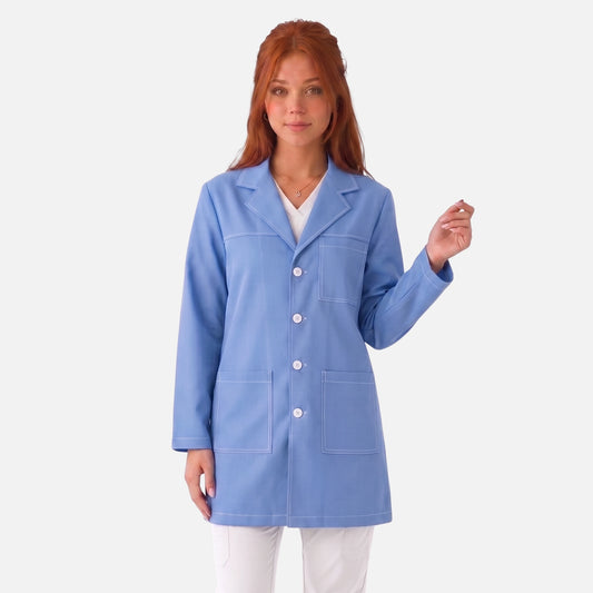 Bata Corta Pespunte Mujer | 3 Pockets