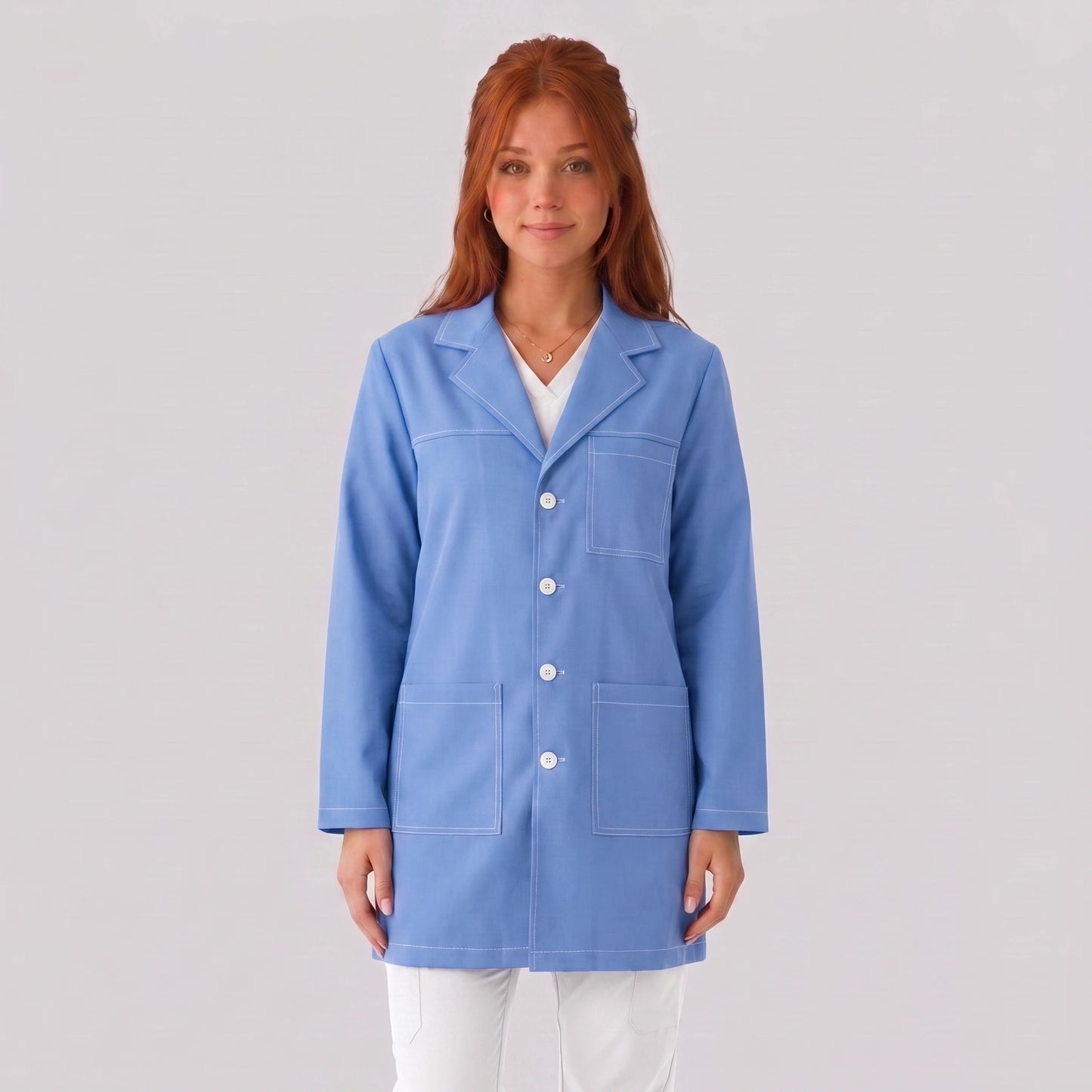Bata Corta Pespunte Mujer | 3 Pockets