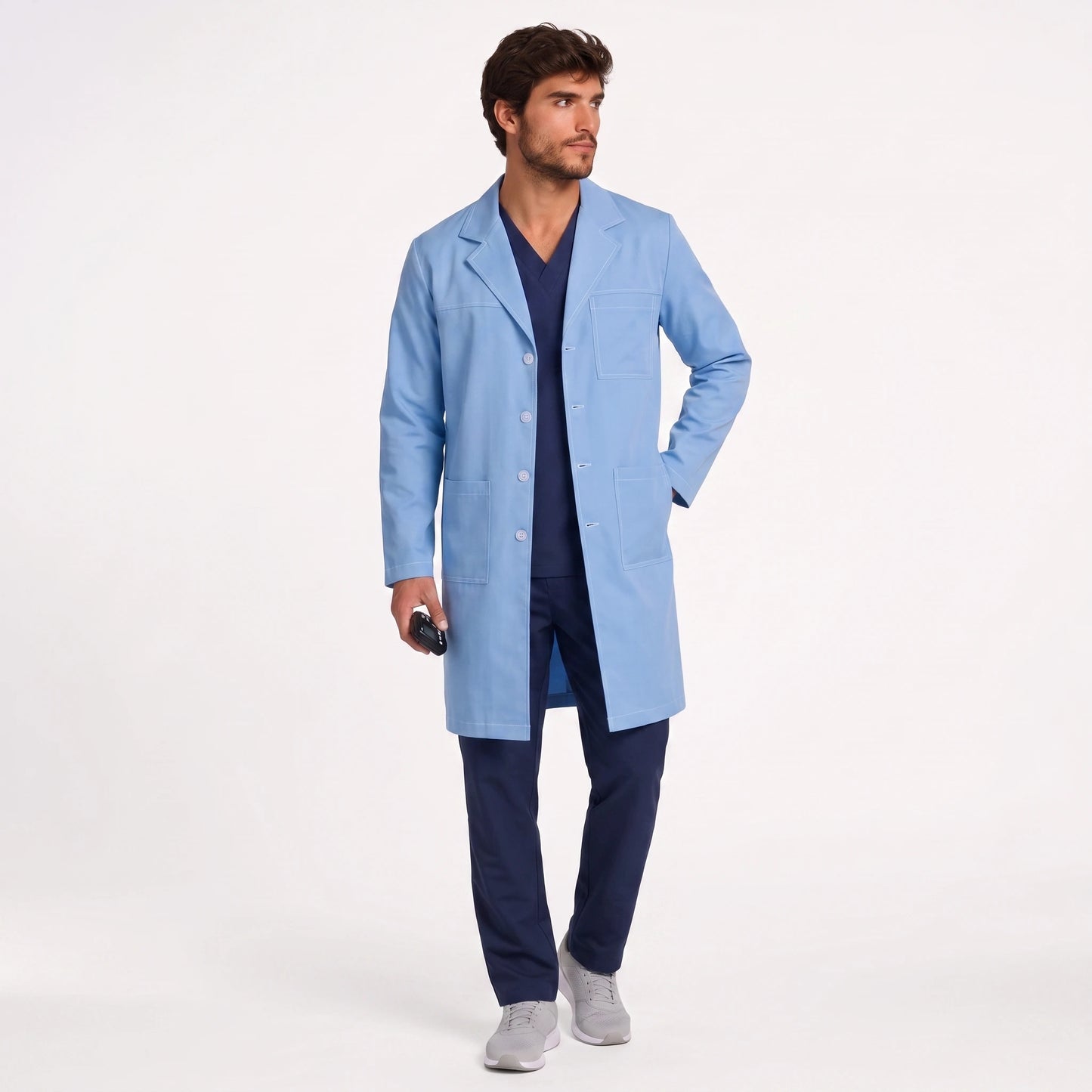 Bata Larga Pespunte Hombre | 3 Pockets