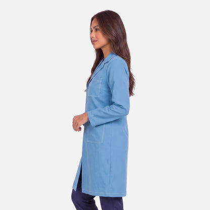 Bata Larga Pespunte Mujer | 3 Pockets