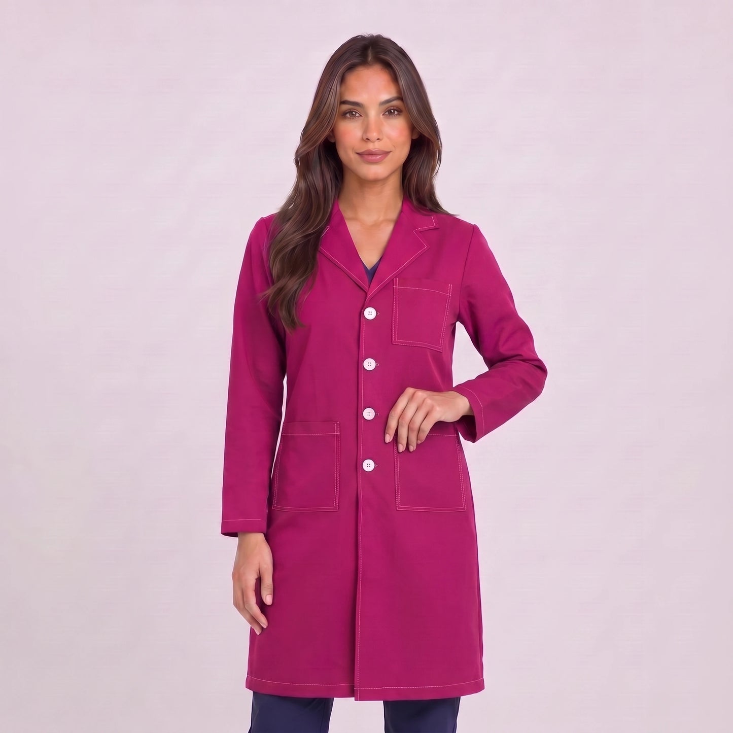 Bata Larga Prepunte Mujer | 3 Pockets