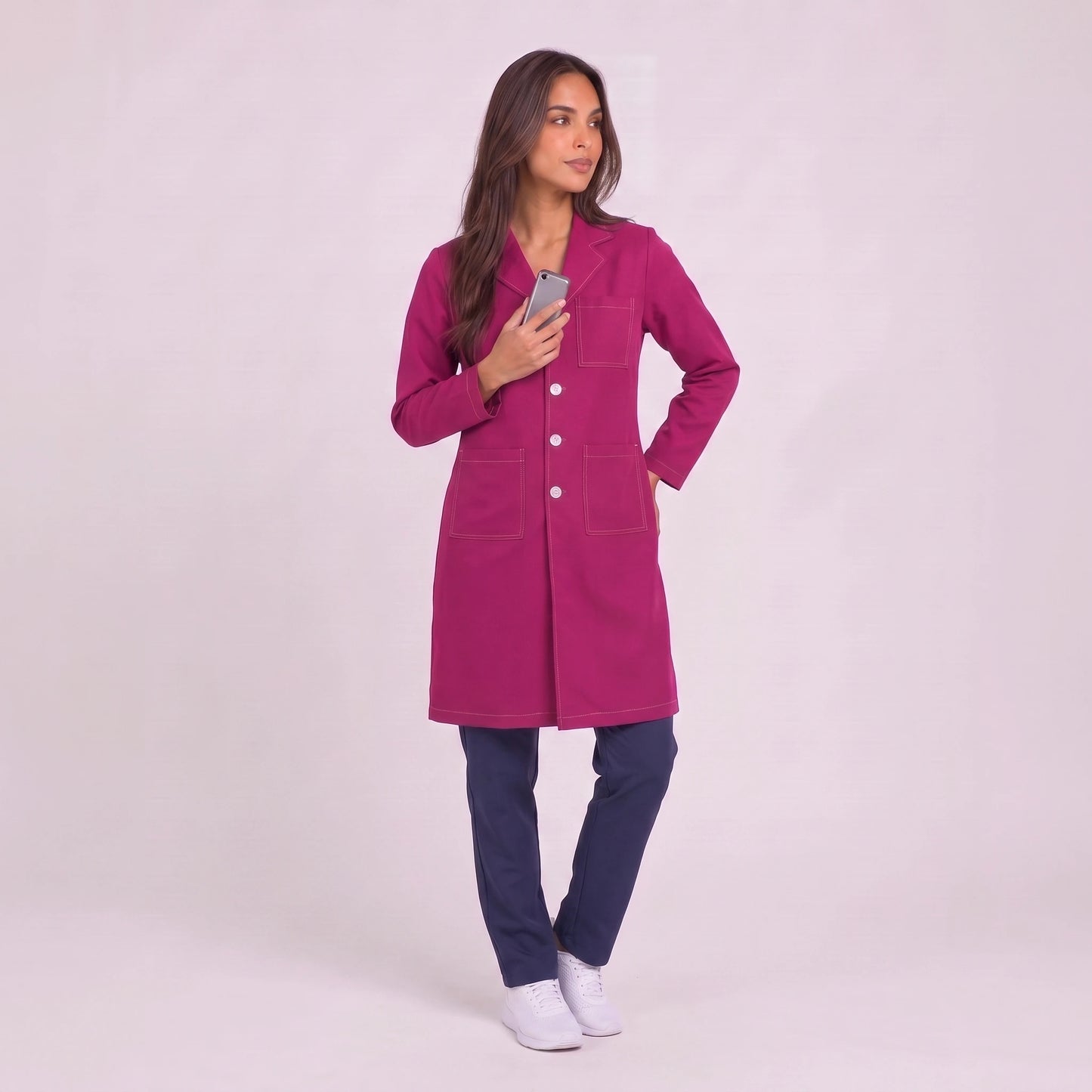 Bata Larga Prepunte Mujer | 3 Pockets