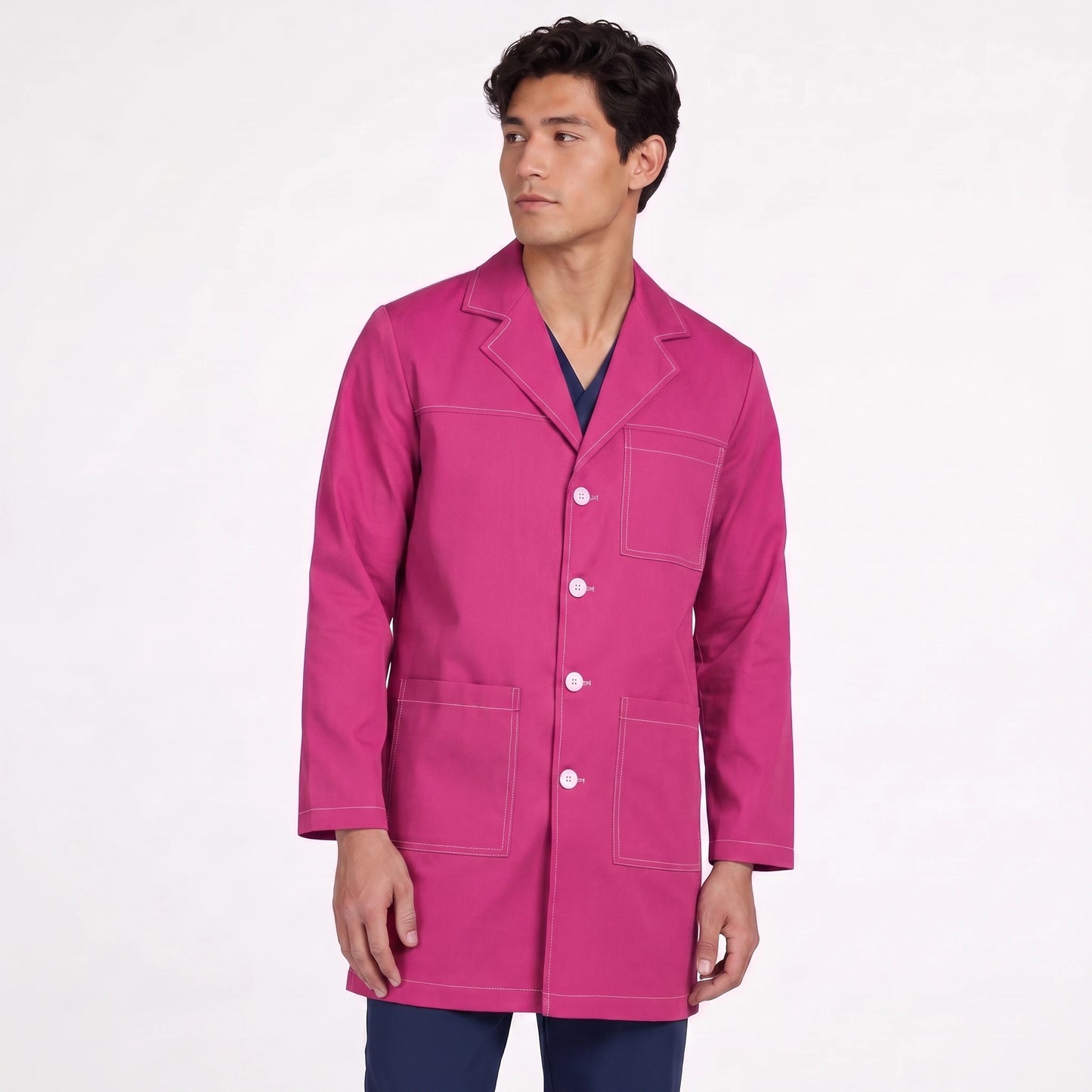 Bata Corta Pespunte Hombre | 3 Pockets